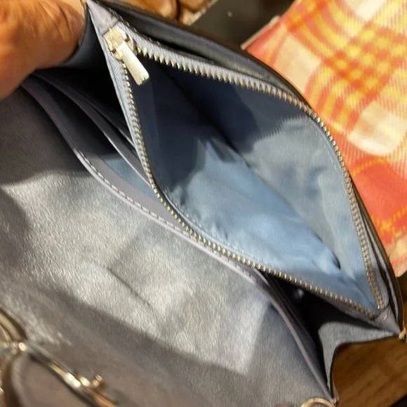 Coach Georgie Crossbody In Signature Canvas Light Khaki / Marble Blue - Picture 11 of 15